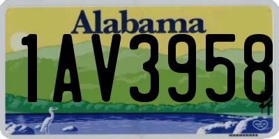 AL license plate 1AV3958