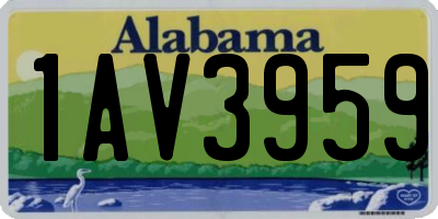 AL license plate 1AV3959