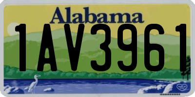 AL license plate 1AV3961