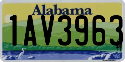 AL license plate 1AV3963
