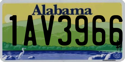 AL license plate 1AV3966