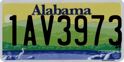 AL license plate 1AV3973