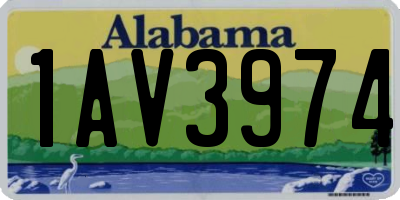 AL license plate 1AV3974