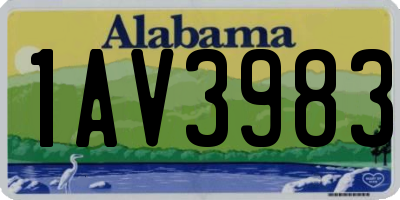 AL license plate 1AV3983