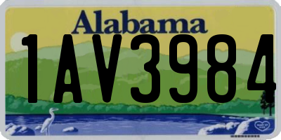 AL license plate 1AV3984