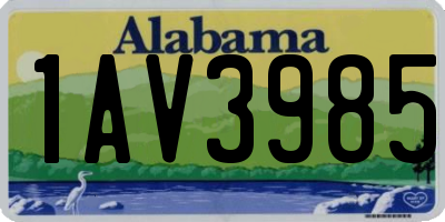 AL license plate 1AV3985