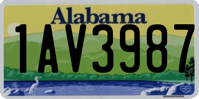 AL license plate 1AV3987