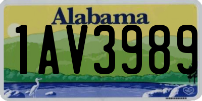 AL license plate 1AV3989