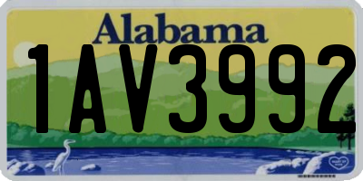 AL license plate 1AV3992