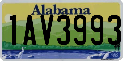 AL license plate 1AV3993