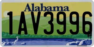 AL license plate 1AV3996