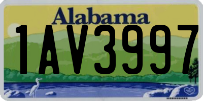 AL license plate 1AV3997