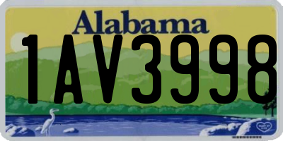 AL license plate 1AV3998