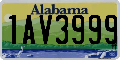 AL license plate 1AV3999
