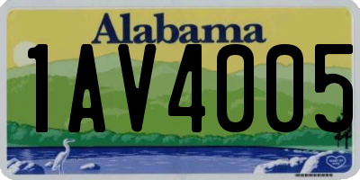 AL license plate 1AV4005