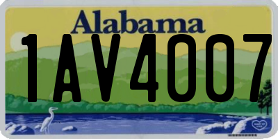 AL license plate 1AV4007