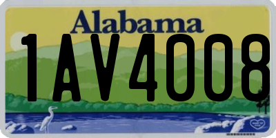 AL license plate 1AV4008