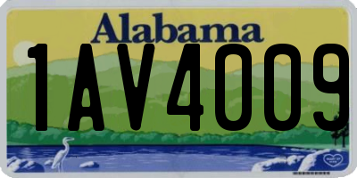 AL license plate 1AV4009