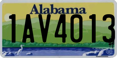 AL license plate 1AV4013