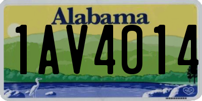 AL license plate 1AV4014