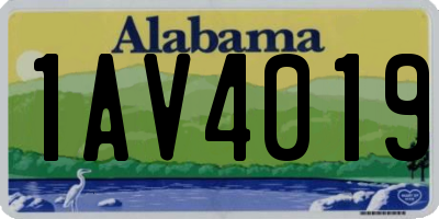 AL license plate 1AV4019