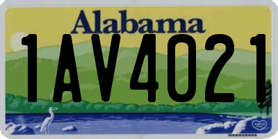 AL license plate 1AV4021