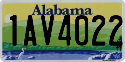 AL license plate 1AV4022