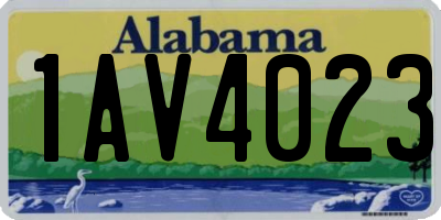 AL license plate 1AV4023