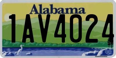 AL license plate 1AV4024