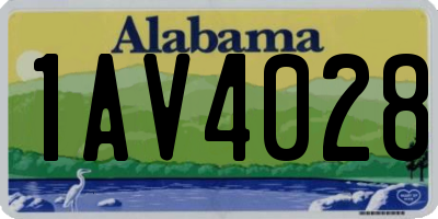 AL license plate 1AV4028