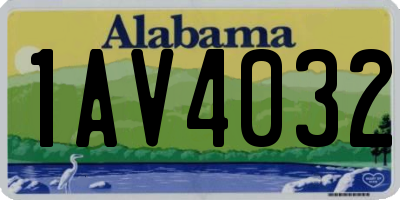 AL license plate 1AV4032