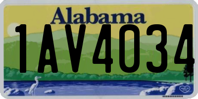 AL license plate 1AV4034