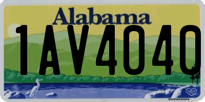 AL license plate 1AV4040