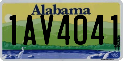 AL license plate 1AV4041