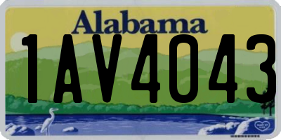 AL license plate 1AV4043