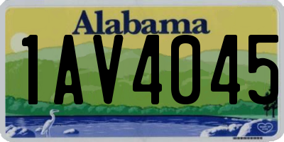 AL license plate 1AV4045