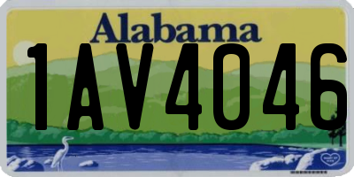 AL license plate 1AV4046