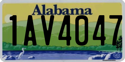 AL license plate 1AV4047