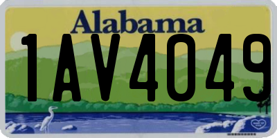 AL license plate 1AV4049