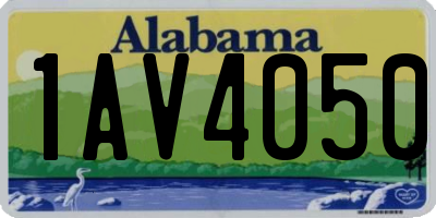 AL license plate 1AV4050