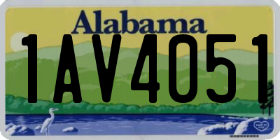 AL license plate 1AV4051