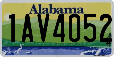 AL license plate 1AV4052