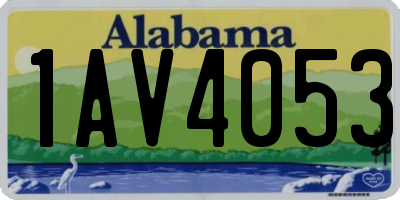 AL license plate 1AV4053