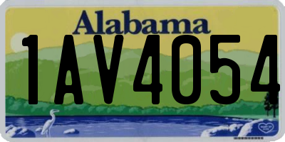 AL license plate 1AV4054
