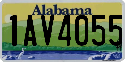 AL license plate 1AV4055
