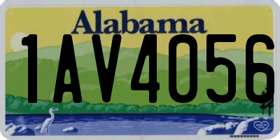 AL license plate 1AV4056