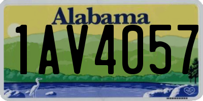 AL license plate 1AV4057