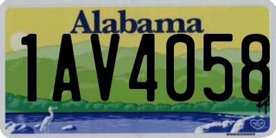 AL license plate 1AV4058