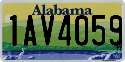 AL license plate 1AV4059