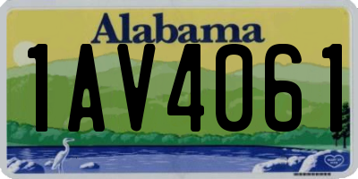 AL license plate 1AV4061